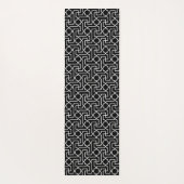 Zwart-wit Marokkaans mozaïekpatroon Yogamat (Achterkant)