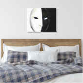 Zwart-wit masker canvas afdruk (Insitu (Slaapkamer))