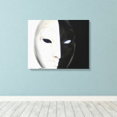 Zwart-wit masker canvas afdruk (Insitu (Houten vloer))