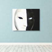 Zwart-wit masker canvas afdruk (Insitu (Houten vloer))