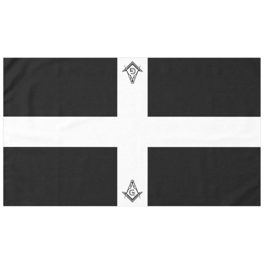 Zwart & Wit Masonic Tafelkleden en Decoraties (Voorkant (Horizontaal))