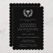 Zwart+Wit MD Caduceus+Laurierkrans Afstuderen Kaart (Voorkant / Achterkant)