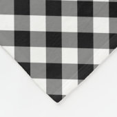 Zwart-wit Medium Diagonal Gingham-controles Fleece Deken (Hoek)