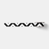 Zwart-wit Medium Horizontaal Chevron Lint (Voorkant)