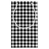 Zwart-wit Medium Size Gingham-controles Klein Cadeauzakje (Achterkant)