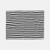 Zwart-wit Medium Size Verticale Stripes Fleece Deken (Voorkant (Horizontaal))
