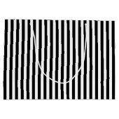 Zwart-wit Medium Size Verticale Stripes Groot Cadeauzakje (Achterkant)