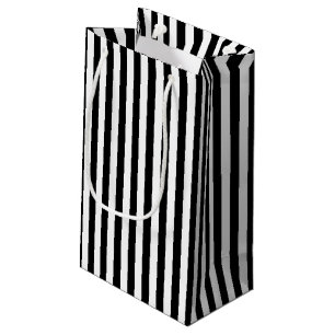 Zwart-wit Medium Size Verticale Stripes Klein Cadeauzakje