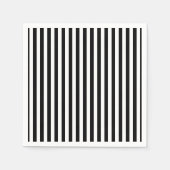 Zwart-wit Medium Size Verticale Stripes Papier Servet (Voorkant)