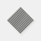 Zwart-wit Medium Size Verticale Stripes Papier Servet (Hoek)