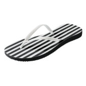 Zwart-wit Medium Size Verticale Stripes Teenslippers (Schuin)