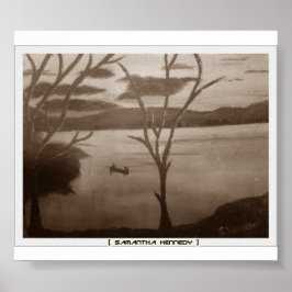 zwart-wit meerposter poster