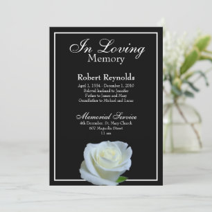 Zwart-wit Memorial of begrafenisdienst Foto Kaart