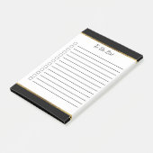 Zwart-wit met gouden rand om lijst te doen post-it® notes (Schuin)