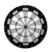 Zwart-wit met Grey Stack Regeling Dartbord (Voorkant)
