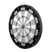 Zwart-wit met Grey Stack Regeling Dartbord (Voorkant Rechts)