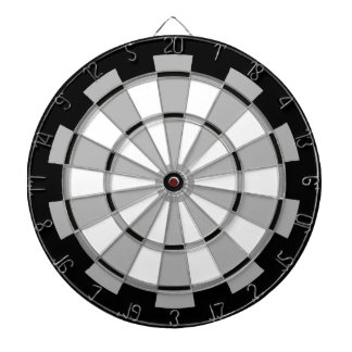 Zwart-wit met Grey Stack Regeling Dartbord