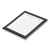 Zwart wit met professionele LED | Naam Notitieblok (Gedraaid)