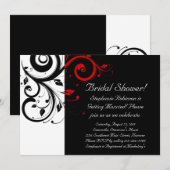 Zwart-wit met rode halve rand kaart (Voorkant / Achterkant)