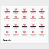 Zwart-wit met Sticker van het Rode Heart Wedding (Vel)
