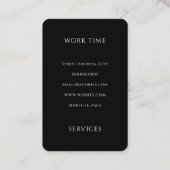 Zwart-wit met zwarte en witte barber-zwarte inkt  visitekaartje (Achterkant)