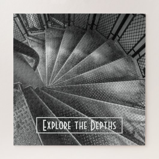 Zwart-wit metalen optisch lichttrap legpuzzel (Horizontaal)