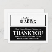 Zwart Wit Microblading Dank u Cliëntenkorting Briefkaart (Voorkant / Achterkant)