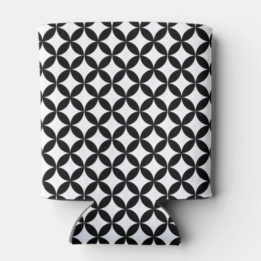 Zwart Wit Mid Century Mod 50e verjaardag Custom Blikjeskoeler (Achterkant)