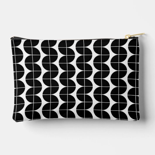 Zwart-wit Mid Century Modern Abstract patroon Etui (Achterkant)