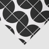 Zwart-wit Mid Century Modern Abstract patroon Tissuepapier (Detail)