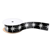 Zwart-wit Mid Century Moderne Retro Sterren Lint (Spoel)