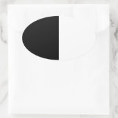Zwart-wit Midden past dit aan Ovale Sticker (Tas)