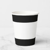 Zwart & Wit Minimaal Chic Elegant Verjaardagsfeest Papieren Bekers (Achterkant)