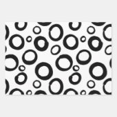 Zwart-wit minimaal inpakpapier vel (Voorkant 2)