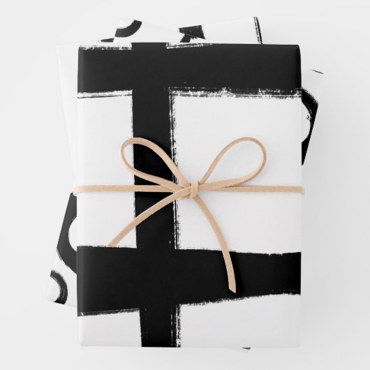 Zwart-wit minimaal inpakpapier vel (In situ)