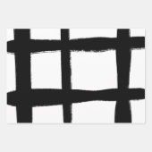 Zwart-wit minimaal inpakpapier vel (Voorkant)