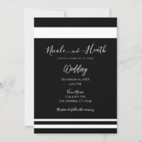 Zwart & Wit Minimaal Minimal Chic Trouwen