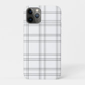 Zwart-wit, minimaal, modern, schoon patroonpatroon Case-Mate iPhone case (Achterkant)