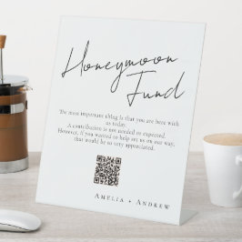 Zwart Wit Minimaal Script Elegant Bruiloft Reclamebord Met Voetstuk