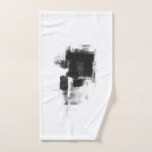 Zwart-wit minimale Abstracte art Nr111 Bad Handdoek (Handdoek)