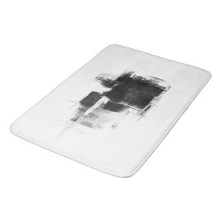 Zwart-wit minimale Abstracte art Nr111 Badmat