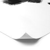 Zwart-wit minimale Abstracte art Nr113 Poster (Hoek)