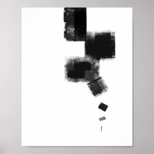 Zwart-wit minimale Abstracte art Nr113 Poster