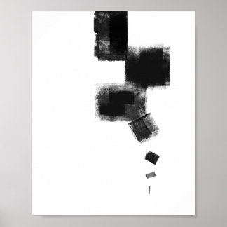 Zwart-wit minimale Abstracte art Nr113 Poster