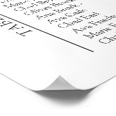 Zwart Wit. Minimale stijlvolle bruiloft Poster (Hoek)