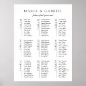 Zwart Wit. Minimale stijlvolle bruiloft Poster (Voorkant)