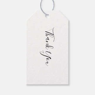 Zwart & Wit Minimalist Dank u Cadeau Label Cadeaulabel