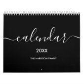 Zwart-wit minimalistisch 2025 kalender (Hoes)
