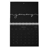 Zwart-wit minimalistisch 2026 kalender (Jan 2026)
