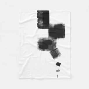 Zwart-wit minimalistisch Abstract geometrisch Fleece Deken